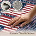 thumbnail image 6 of ODIKA Front Border Patriotic Striped Vintage Stars Generic Door Interlocking Stain Resistant Thin Throw for Entryway, Kitchen, Laundry Room, 6 of 7