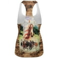 thumbnail image 2 of 4th of July Wild Horse Mustang Patriot All Over Womens Work Out Tank Top Multi MD, 2 of 2