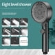 thumbnail image 4 of Xihbxyly Cabezal de Ducha Turbo, Alta Presión de Agua, 8 Modos de Ducha, Cierre de Agua con Un Solo Toque, Fácil Instalación, Conector Universal, Ideal para El Baño En Casa, Experiencia Relajante, 3,, 4 of 7