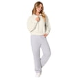 thumbnail image 5 of Hanes EcoSmart Women’s Fleece Quarter-Zip Pullover Sand S, 5 of 6