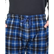 DG Hill Mens Pajama Pants, Fleece Pajama Bottoms with Pockets, Plaid or Camo Mens Sleep Pants