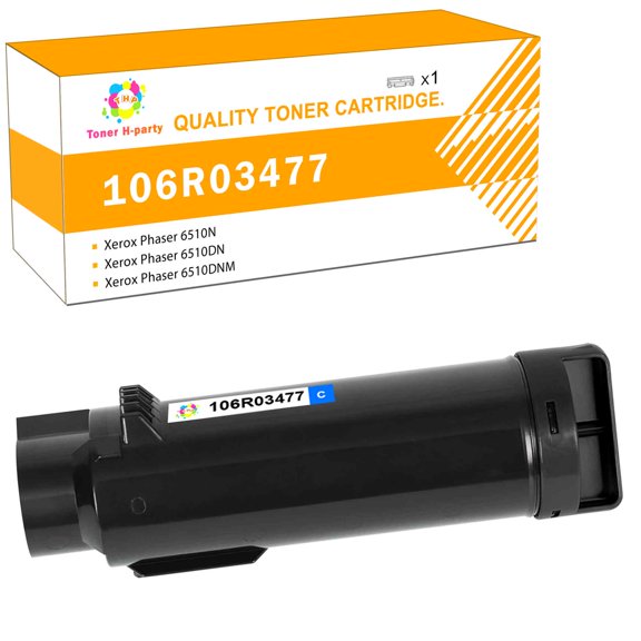 Toner H-Party 1-Pack Compatible Toner Cartridge for Xerox 106R03480 106R03477 106R03479 106R03478 Phaser 6510N WorkCentre 6515N Printer (Cyan)