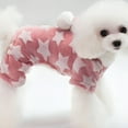 thumbnail image 4 of TELOLY Dog Pajamas Dog Coral Fleece Dog Sweater Hoodie Star Pattern Winter Warm Puppy Clothes Plush Cute Pet Jumpsuit Cat Onesie Outfit Apparel Coat (Pink, Xxl), 4 of 7