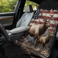 thumbnail image 3 of Xixirimido Vintage American Flag Elks Print Gym Car Seat Cover Towel – Sweatproof Protector for Post-Workout – Large Universal Front Seat Mat Non-Slip for Cars, Trucks, SUVs, 2 Pack, 3 of 8