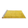 thumbnail image 2 of Ahgly Company Machine Washable Indoor Rectangle Abstract Yellow Contemporary Area Rugs, 8' x 12', 2 of 4