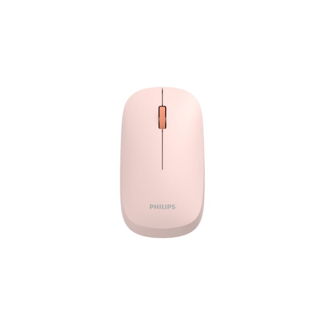 Philips Mouse Inalámbrico, USB Mouse Inalámbrico con Reducción de Ruido, 2.4G Ergonómico, Compatible con Tabletas, Portátiles y Ordenadores, Ligero y Fácil de Transportar