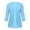 Blue, variant on Women's 3/4 Sleeve Open Front Cardigan Summer Casual Basic Lightweight Shawl Coat Daily Walking Beach Cover Up Tops
