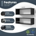 thumbnail image 6 of Kaboon 24" Floating Cube Shelves, Set of 2, Wall Mount Decorative Hanging Shelves, Black, 6 of 7