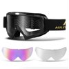 Motorcycle Goggles Dirt Bike Goggles Grip For Helmet ATV Motocross Mx Goggles Glasses with 3 Lens Kit Fit for Men Women Youth Kids
