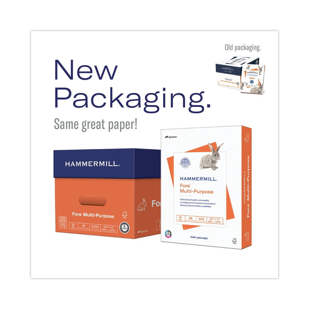 Hammermill Fore MP Multipurpose Paper 96 Brightness 24lb 8-1/2 x 11 5000/Carton 103283