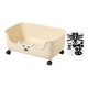 thumbnail image 1 of Caja de almacenamiento con ruedas para debajo del escritorio, ideal para dormitorio, oficina y habitación infantil. Beige, 1 of 9