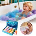 thumbnail image 2 of Natural Sea Spa Fizzy Bath Bombs Set with Aromatherapy for Relaxing Color Changing Theme Experience, 2 of 7