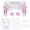 White & Pink, variant on PlayVital Design for ps5 Controller Silicone Case Cover Skin, with 2 Thumb Grips and 6 Sticker, Cyber Spider Design, Fits for Charging Dock, White & Pink