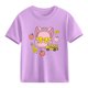 thumbnail image 1 of Blusas y camisas de manga corta con cuello redondo para niños y niñas, camisetas gráficas de manga corta, blusas con estampados bonitos para la temporada escolar., 1 of 9