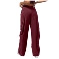 thumbnail image 5 of gakvbuo Parachute Pants For Women Baggy Cargo Pants With Pockets Hiking Jogger Pants Drawstring High Rise Straight Leg Pants Sweatpants, 5 of 5