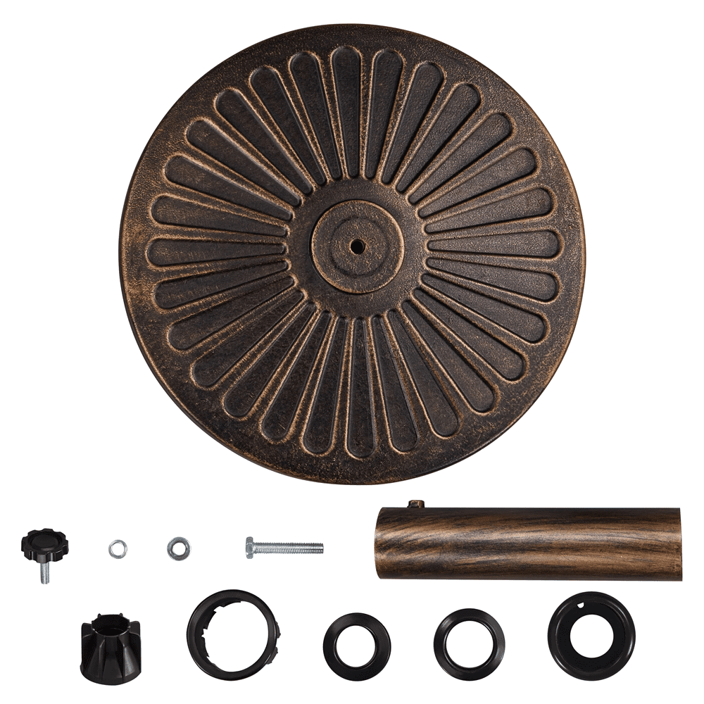 Renwick 22lb Heavy-Duty Umbrella Base, Fits 1.5"/1.9" Poles, Bronze