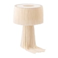 thumbnail image 4 of TOV Furniture Atolla 15.2"H Transitional Cotton Tassel Table Lamp in Cream, 4 of 7