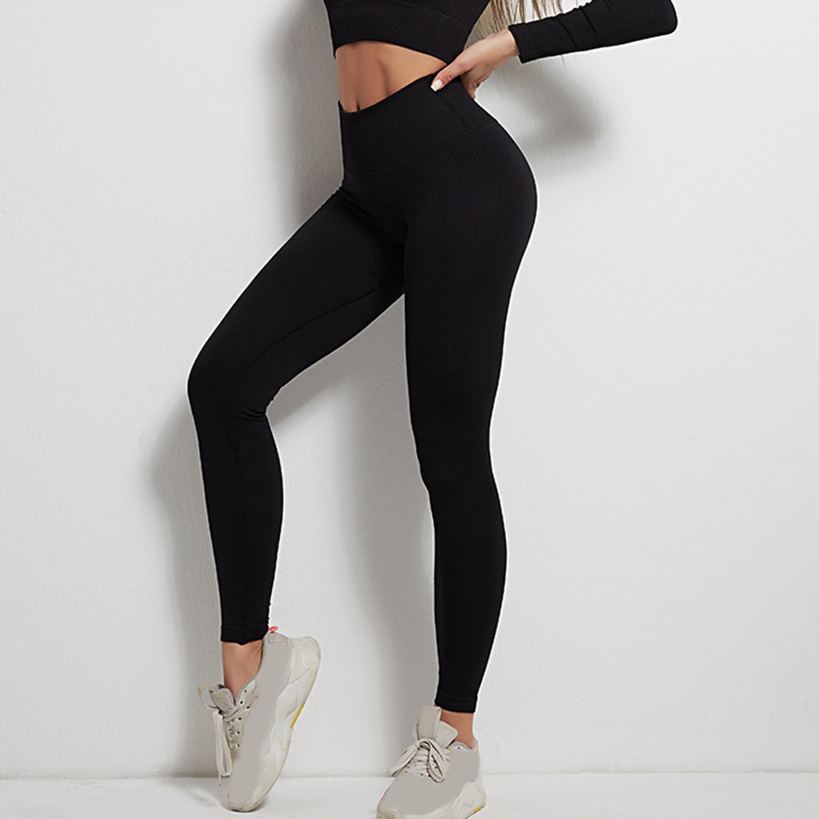 SMENG Athletic Yoga Pants with Pockets for Ladies Petite