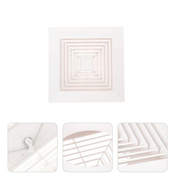 TAILTOSS 1Set Air Vent Cover Ceiling Air Supply for Homeowners White 9.6x9.6in ABS