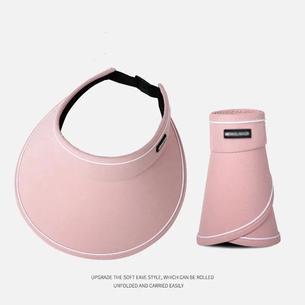 Sombrero de protección solar superior vacío de ala grande de verano para mujer, sombrero de protección solar UV, sombrero de protección solar para mostrar la cara, pequeño