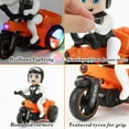 thumbnail image 6 of YiJuHui 2pcs Stunt Tricycle Motorcycle Toy with LED Lights & Music, 360° Rotating Wheelie Action, All-Terrain Electric Ride On for Outdoor Play, 6 of 7
