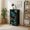 Color-3, variant on 4 Drawer Vertical Storage Dresser Tropical flowers Palm leaves white watercolor botanical with Wood Top Fabric Pull Drawers
