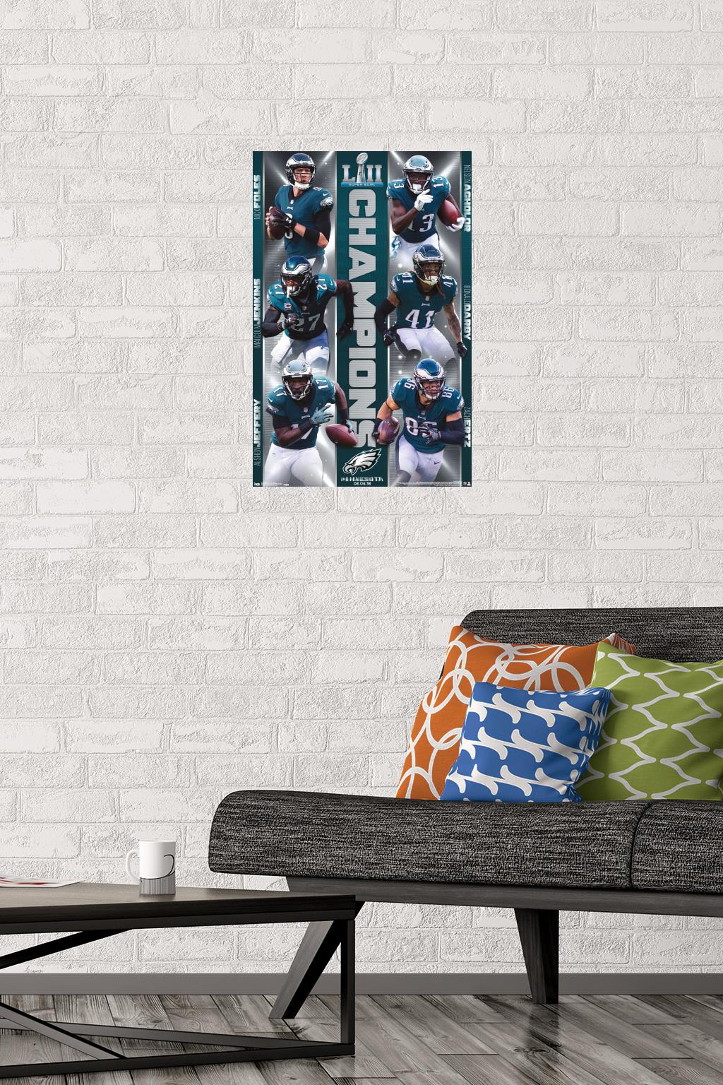 Trends International NFL Philadelphia Eagles - Commemorative Super Bowl LII - Champions Wall Poster 14.725" x 22.375" Premium Poster & Mount Bundle - image 2 of 5