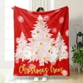 thumbnail image 6 of EWASWON Christmas Three Trees Red Flannel Blanket - Thickened Double-Sided Plush, Holiday Decor, Sofa/Bed Throw, Festive Gift, 39x27 Inch, 6 of 6