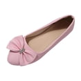 thumbnail image 2 of Miluxas Women's Ballet Flat Shoes Bowknot Flats Round Toe Wedding Flats Pink 6(37), 2 of 9