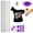 Purple@GC@, variant on CONZONE Carnival 80S Womens Dress Up Accessories Set Fashion Tops Hairband Outfits Funny Party Stage Performance Clothes Set