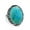 Blue-Turquoise, variant on Womens  Silver Ring with Leaf Design and Oval Turquoise Moonstone Gemstone