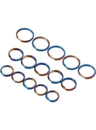 36pcs Flat Key Rings Key Chain Metal Split Ring (Round 3/4 inch, 1 inch and  1.25 inch Diameter), for Home Car Keys Organization, Lead Free  Electroplated Black 