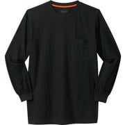 Boulder Creek By Kingsize Men's Big & Tall Heavyweight Crewneck Long-Sleeve Pocket T-Shirt