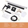 thumbnail image 4 of Wowow Brass Waterfall Single-Handle Floor Mount Freestanding Bathtub Faucet with Hand Shower and Supply Line in Matte Black, 4 of 8
