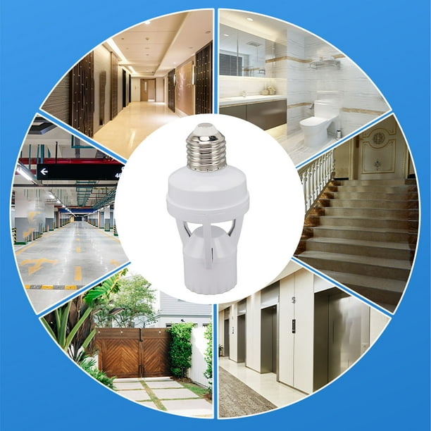 Zócalo de luz con sensor de movimiento portalámparas ajustable E27 activado por movimiento eficiente 100-240V para sótano ANGGREK Otros