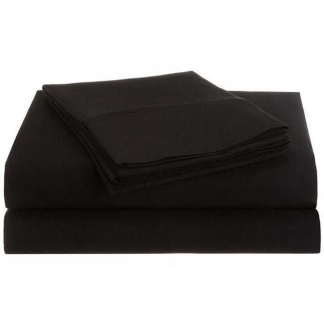 Microfiber King Sheet Set Solid Black