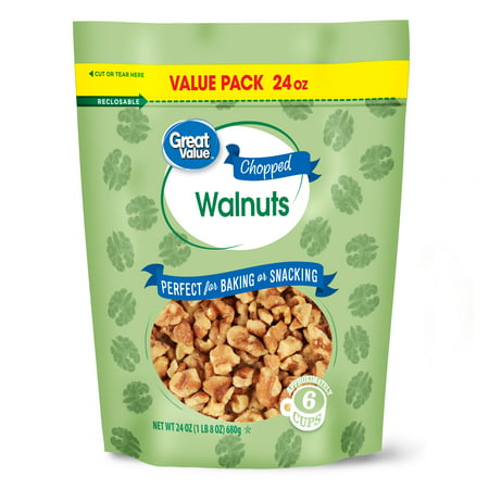 Great Value Chopped Walnuts, 24 Oz Value Pack