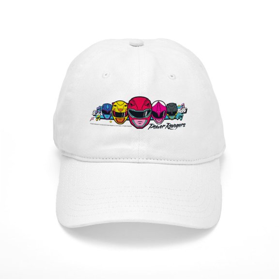 CafePress - Power Rangers Linear Helmets - Adjustable 100% Brushed Unisex Casual Cotton Baseball Cap, Beige, 1