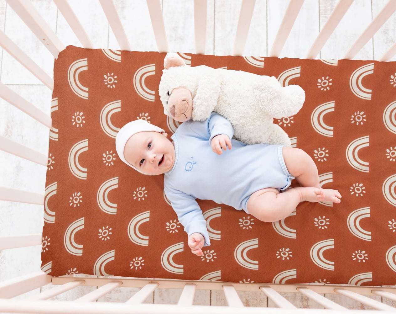 4 Pack Boho Crib Sheets Nursery Sheets Neutral Unisex Fitted Baby Standard Crib Sheets