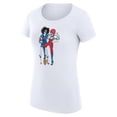 thumbnail image 2 of Women's G-III 4Her by Carl Banks White Buffalo Bills Football Girls Graphic Fitted T-Shirt, 2 of 3