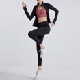 thumbnail image 3 of Chaquetas deportivas para mujer Cremallera completa Agujeros para los pulgares Bolsillos Running Fitness, 3 of 7
