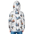 thumbnail image 4 of Kids Zip Up Hoodie for Boys Girls Toddler - Trains Pattern Lightweight Long Sleeve 18M Boys Girl Clothes, Sun Protection Windproof Jackets Hoodie Sweatshirt, 4 of 7