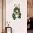 thumbnail image 5 of laqbezok Easter Wreath, Front Door Wreath Hanging Pendant Cute Decor, Rabbit Shape Garland for Easter Party Housewarming Home Window, Solid Ears, 5 of 8