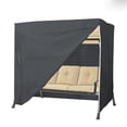 thumbnail image 1 of Funda protectora para muebles de exterior, impermeable y antipolvo, para columpio, para el hogar, jardín (negra, 220 x 125 x 170 cm), 1 of 7
