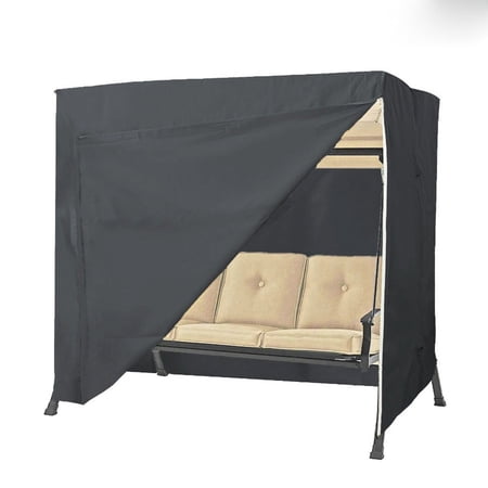 Outdoor Furniture Protective Cover Outdoor Waterproof Dust Swing Cover for Home Outdoor Garden (Black 220x125x170cm)