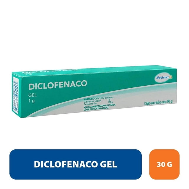 Diclofenaco Medimart gel 1 g, tubo con 30 g