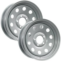 eCustomrim 2-Pack Trailer Rim Wheel 15X5 15" 5 Lug On 4.5" Center Silver Modular