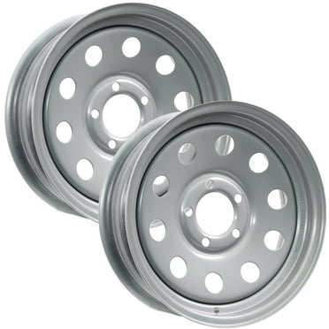 eCustomrim 2-Pack Trailer Rim Wheel 14X5.5 5-4.5 Silver Modular 2200 Lb. 3.19 CB 75PSI