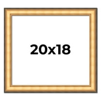 20x18 Frame Gold Plein Aire Solid Wood Picture Frame Width 2 Inches | Interior Frame Depth 0.5