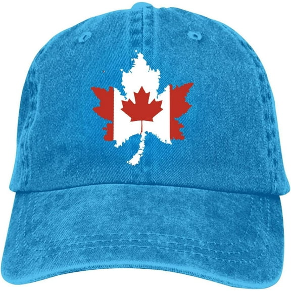 Canada Flag Canadian Maple Leaf Baseball Cap Vintage Adjustable Washed Hats Cowboy Hats Denim Dad Hat for Men Women Boy Girl
